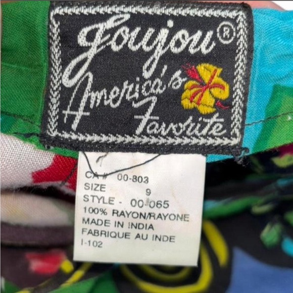 Colorful Vintage JouJou 90's Maxi Skirt With Buttons And Side Slits - Picture 7 of 7